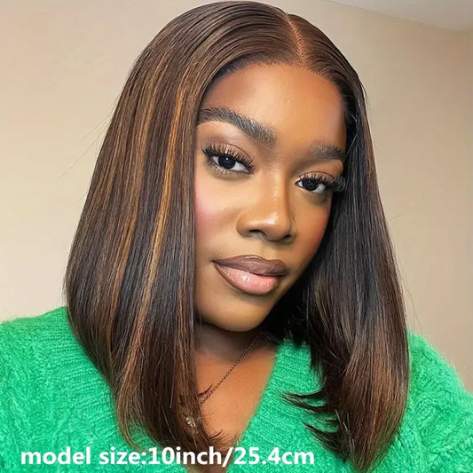 Balayage 1B/30# Colored BOB HD Transparent 13x6 Lace Front Wig 6x5 Glueless Ready To Go Human Hair Wig