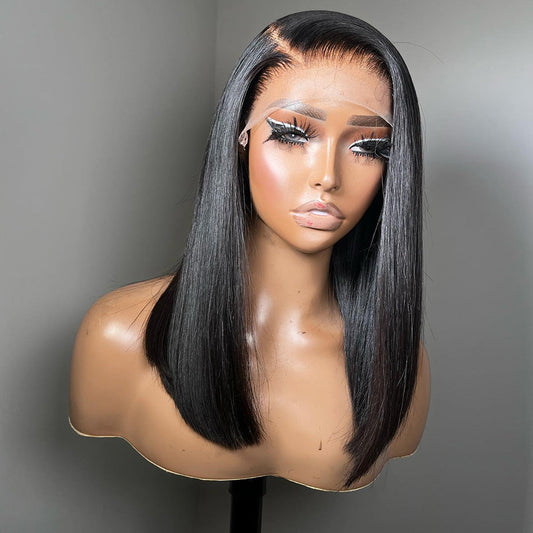 Premium 6x5 13x6 Glueless Lace Closure Front Wig Ready To Go Human Hair Wigs-068