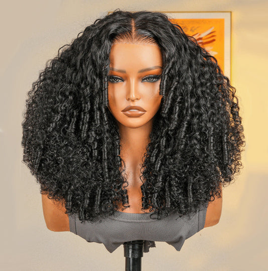 Top 15A Big Retro Curly Wigs Double Drawn Weft Made 250% Density Glueless Lace Human Hair Wigs