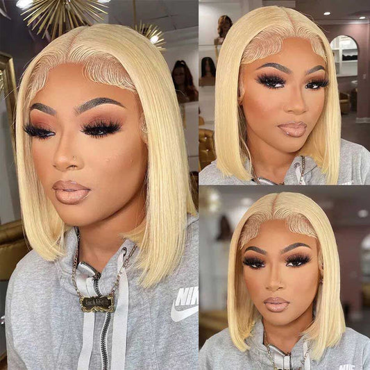 SUPER DEAL ! 613 Blonde 13x4 Lace Frontal Bob Wigs 13x6 Lace Front Human Hair Wigs