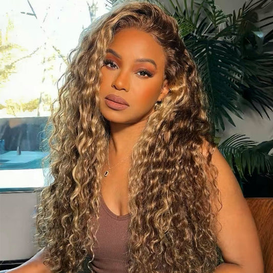 Beyonce Inspired ! Highlight 4/27# Colored HD Transparent 5x5 13x6 Lace Closure Front Wig 6x5 Glueless Ready Go Human Hair Wig Water Wave