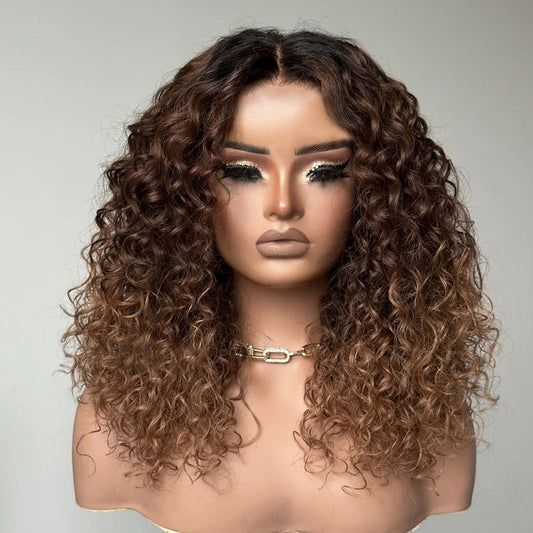 Star Style T4/30# Ombre Brown Classical Colored Glueless Lace Wig Ready To Wear