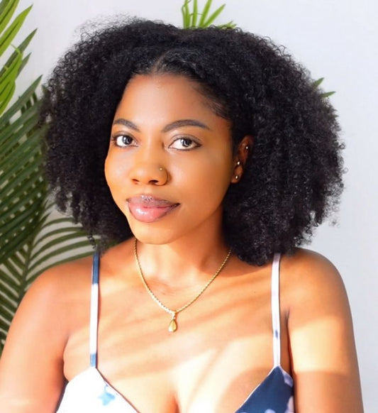 Coily / Kinky Curly 3 In 1 Half Wig ( Can be weared in half wig / headband wig / ponytail )