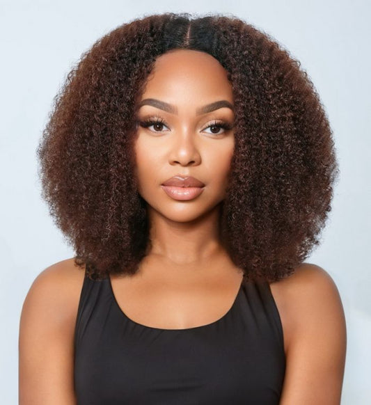 Chocolate Brown Colored 6x5 Glueless Curly Lace Wigs Ready To Wear-027
