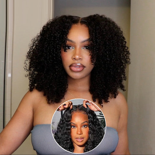 Premium 10A Pre Plucked 6x5 Glueless Lace Closure Wig Kinky Curly Ready To Wear 13x6 Lace Front Human Hair Wigs