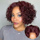 Retro Curly Human Hair Wig With Bangs-006