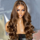 Luxury Brown Colored 5x5 Glueless Lace Closure Ready To Go Human Hair Wigs