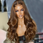 Luxury Brown Colored 5x5 Glueless Lace Closure Ready To Go Human Hair Wigs