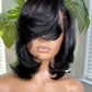 Trendy Side Part Layered Cut Blowout Bob Glueless Lace Wig