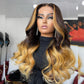 Ombre Brown Colored 180% Density 5x5 13x6 Lace Front Closure Wig 5x6 Glueless Ready To Go Human Hair Wigs