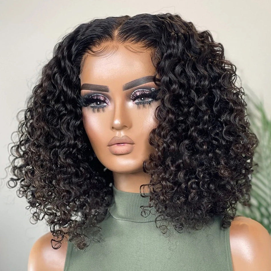 Transparent 13x6 Lace Front Wig 5x5 Glueless Lace Closure Curly Put On And Go Human Hair Wigs