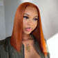 Ginger Colored Bob 13x6 Lace Front Wig 5x5 Glueless Ready Go Human Hair Wigs