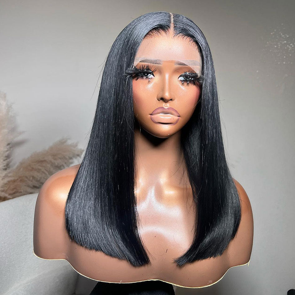 Elegant Shoulder Length 13x6 Lace Front Wig 5x5 Glueless Ready To Wear Human Hair Wigs