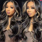 Premium 10A Highlight 1B/27# Colored Invisiable Undetectable HD 5x5 13x4 Full Lace Frontal Closure Human Hair Wig