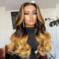 Ombre Brown Colored 180% Density 5x5 13x6 Lace Front Closure Wig 5x6 Glueless Ready To Go Human Hair Wigs