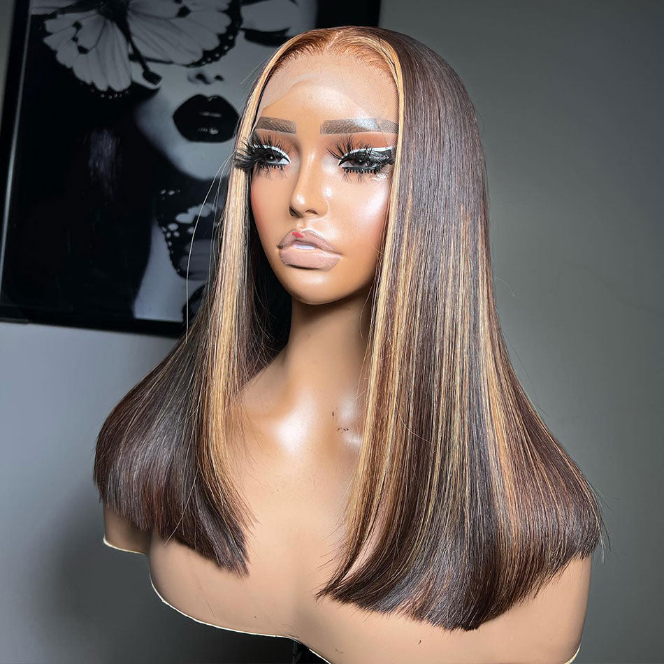 Hairstylist Works 210% Density Balayage 4/27# Colored 13x6 Lace Front Wig 5x5 Glueless Lace Closure Ready To Wear Human Hair Wigs