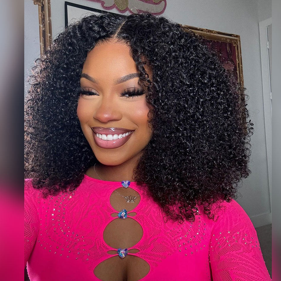 Premium 10A Pre Plucked 6x5 Glueless Lace Closure Wig Kinky Curly Ready To Wear 13x6 Lace Front Human Hair Wigs