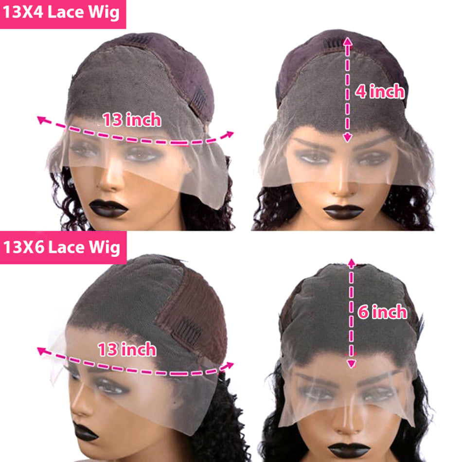 Highlight Colored Short Bob 5x5 Wear And Go Glueless Lace Wig Straight 13x6 Lace Front Human Hair Wigs 210% Density
