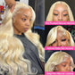 HD Transparent 13x4 13x6 613 Blonde Lace Front Human Hair Frontal Wigs Body Wave