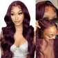 Dark Purple Colored  13x6 Lace Front Closure Wig 5x5 Glueless Ready To Go Human Hair Wig