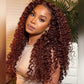 Reddish Brown Colored 13x6 Lace Front Closure Wig Curly 5x5 Ready To Go Human Hair Wigs
