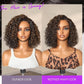 Brown Highlights Colored Short Deep Wave Glueless Human Hair Bob Wigs