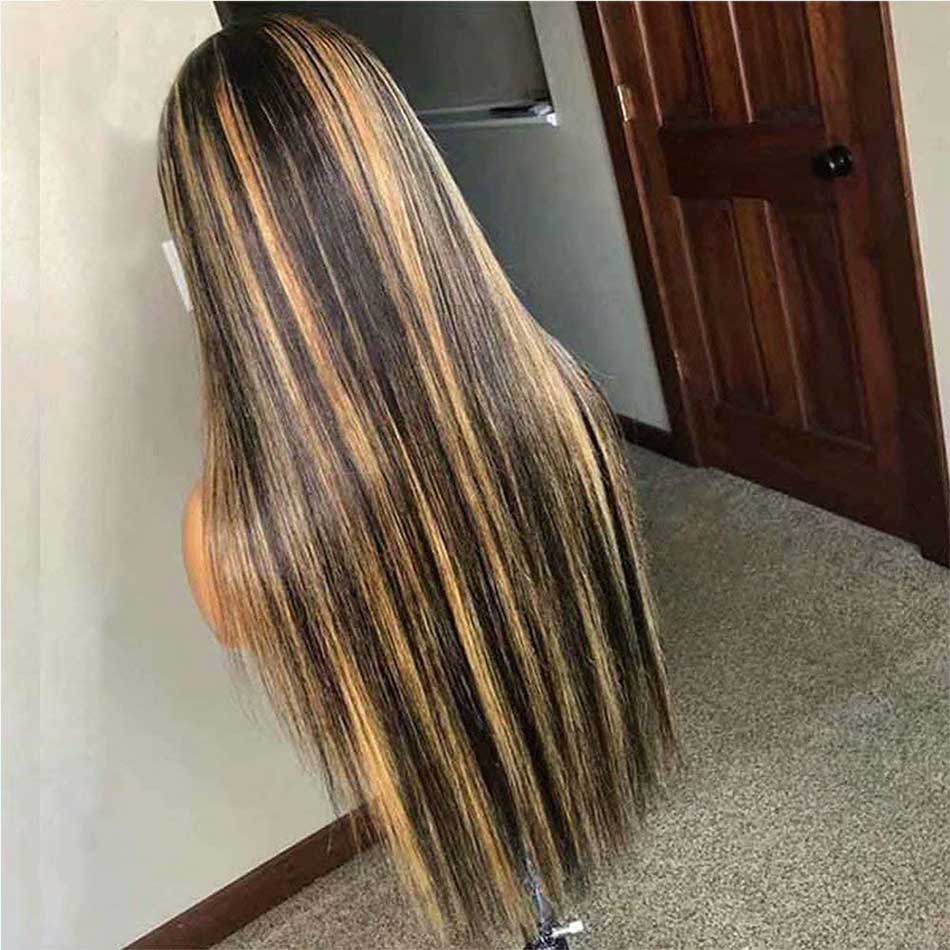 1B/27# Highlight Blonde Colored 13x6 Lace Front Closure Wig 5x5 Ready To Go Human Hair Wigs Straight