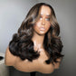 Highlight Brown Wig 5x5 Glueless Ready To Go Wig Very Full And Bouncy