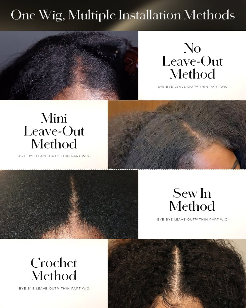 Kinky Curly Seamless V-Part Wig-071