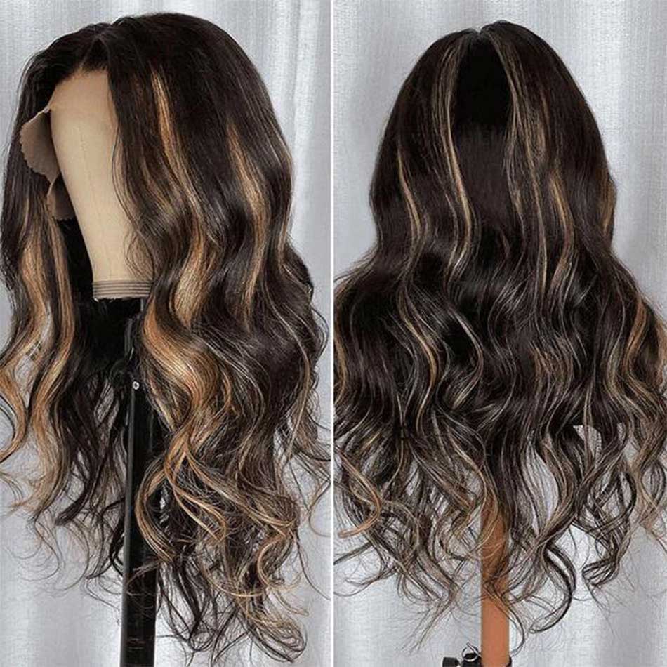 Highlight 1B/27# Trendy Colored 5x5 Glueless 5x5 13x6 Lace Front Closure Wig Ready To Wear Human Hair Wigs