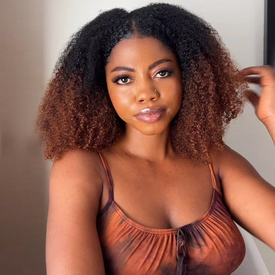 Natural Curly Seamless V-Part Wig Can Be Weared No Leave Out, No Crochet