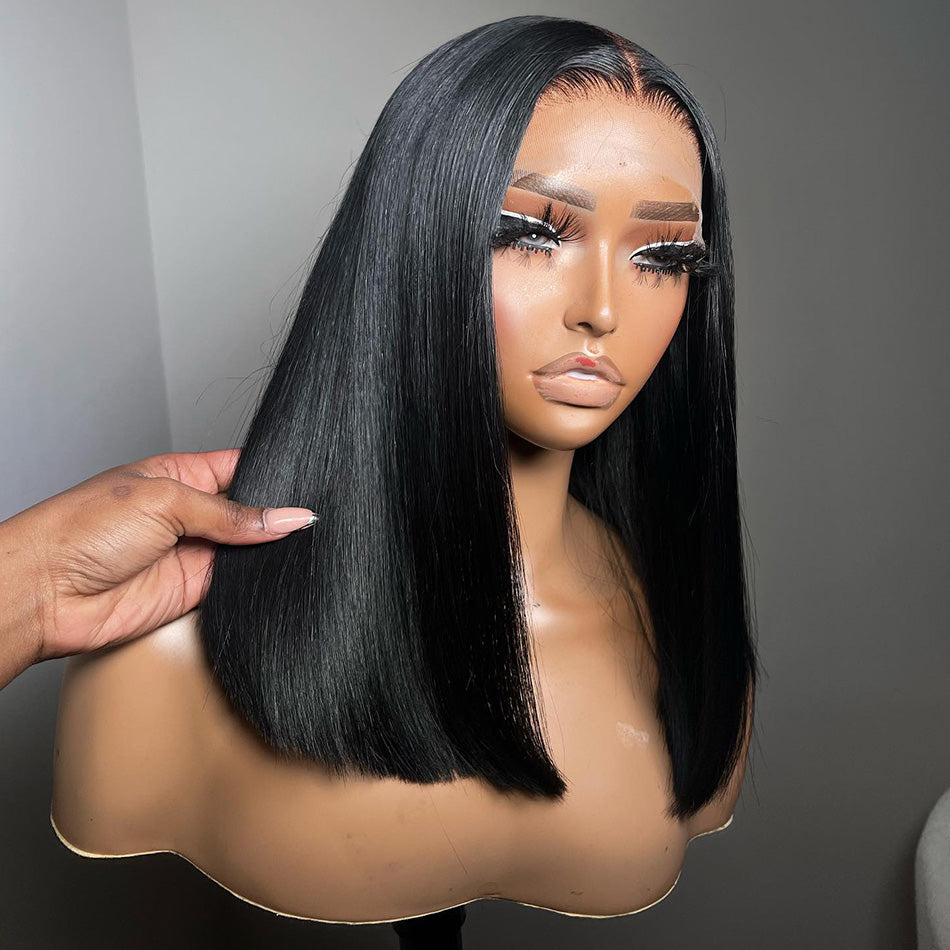 Elegant Shoulder Length 13x6 Lace Front Wig 5x5 Glueless Ready To Wear Human Hair Wigs