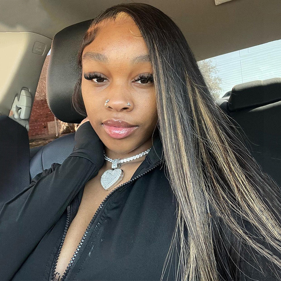 1B/27# Highlight Blonde Colored 13x6 Lace Front Closure Wig 5x5 Ready To Go Human Hair Wigs Straight