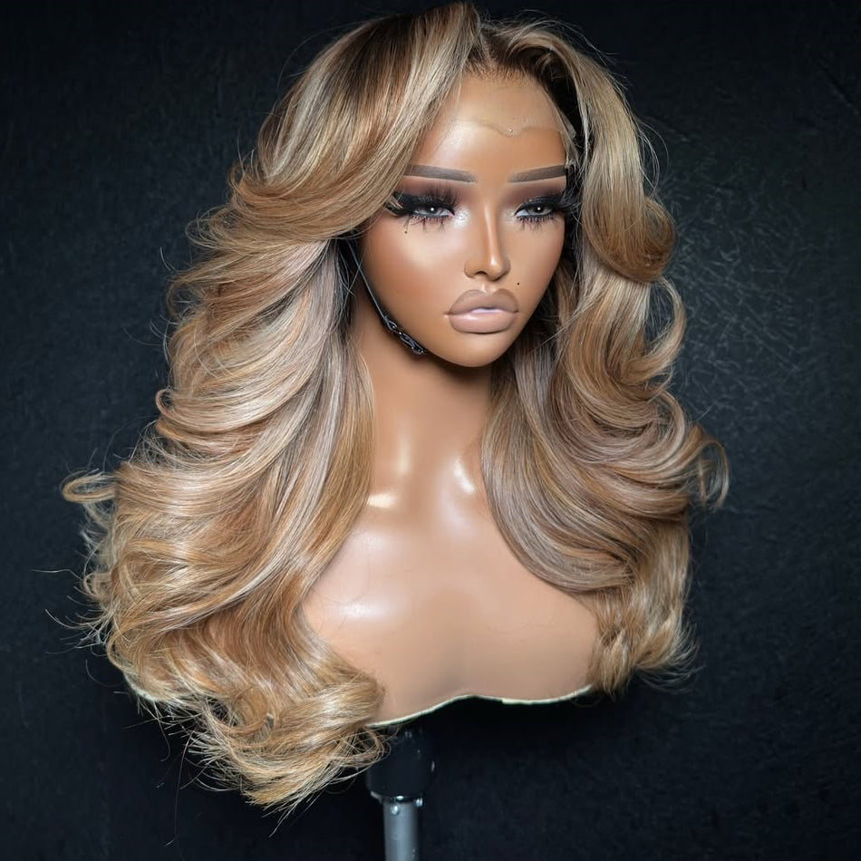 10A Double Drawn Customized Colored 250% Density 13x6 Lace Human Hair Wigs