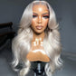10A 250% Density Platinum Colored 13x6 Lace Human Hair Wigs