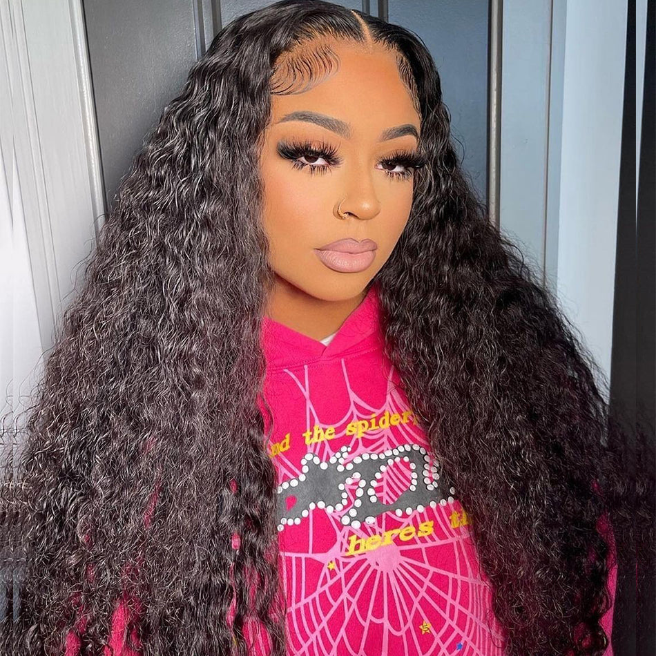 5x5 13x4 Invisiable HD Full Lace Frontal Closure Wig Deep Wave Human Hair Wigs