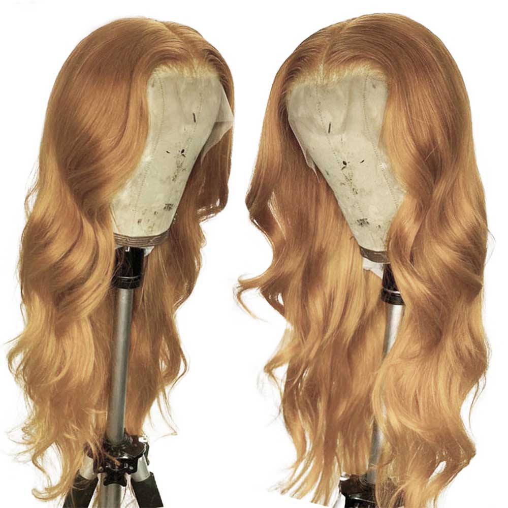 Honey Blonde Colored 13x6 Lace Front Closure Wig 5x5 Glueless Ready To Go Human Hair Wigs Body Wave