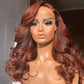 Little Reddish Brown Colored 13x6 Lace Front Closure Wig 5x5 Glueless Ready To GoHuman Hair Wigs Body Wave