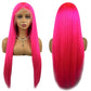 Special Customized Rose Red Colored HD Transparent 13x6 Lace Front Human Hair Wigs