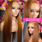 Ginger Colored 13x6 HD Transparent Lace Front Wig 5x5 Glueless Ready To Go Brazilian Straight Hair Queenleora Recommend