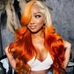 Ombre Blonde Colored 13x6 Lace Front Human Hair Wigs Body Wave