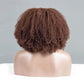 Coily Kinky Curly Brown Colored 3 In 1 Half Wig ( Can be weared in half wig / headband wig / ponytail )