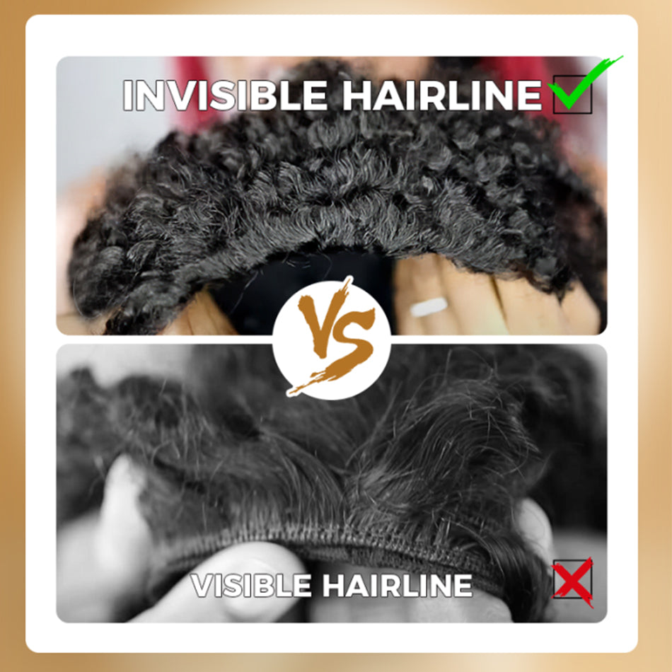 Coily / Kinky Curly 3 In 1 Half Wig ( Can be weared in half wig / headband wig / ponytail )