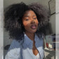 Coily / Kinky Curly 3 In 1 Half Wig ( Can be weared in half wig / headband wig / ponytail )