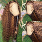 Highlight Colored 13x6 Lace Front Closure Curly 5x5 Glueless Put On And Go Human Hair Wigs
