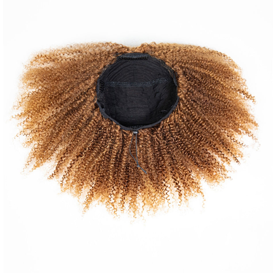 Coily Babylights Blondes Highlight Colored 3 In 1 Half Wig ( Can be weared in half wig / headband wig / ponytail )