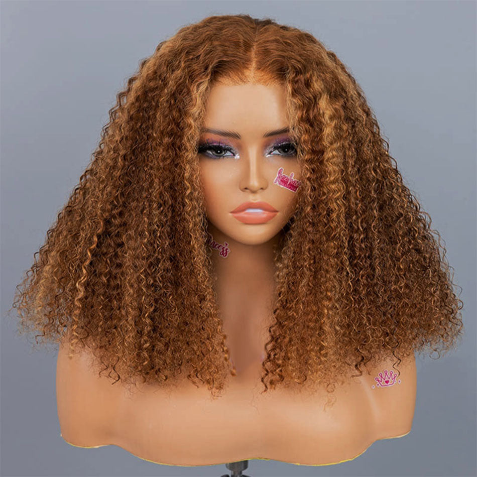 Special Offer ! Highlight Blonde Colored 6x5 Glueless Lace Human Hair Wigs Wear And Go