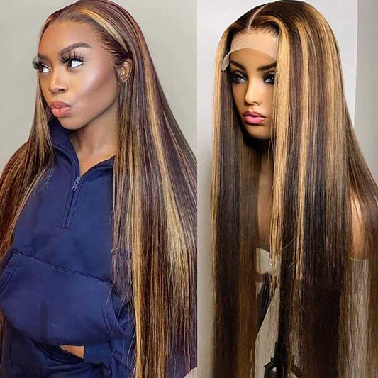 SUPER DEAL ! 4/27# Highlight Colored 13x6 Lace Front Human Hair Wigs