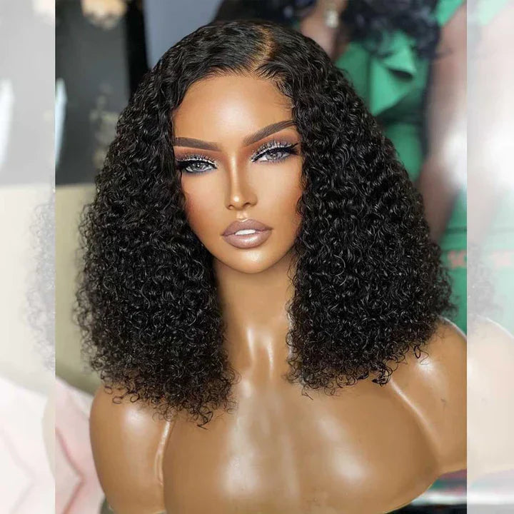 210% Density Bob Wigs 6x5 Wear And Go Glueless Lace Wig Short Jerry Curly 13x6 Lace Front Human Hair Wigs