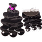 10A Body Wave Human Hair 3 Bundles With 13x4 Full Frontal Lace 100% Remy Human Hair
